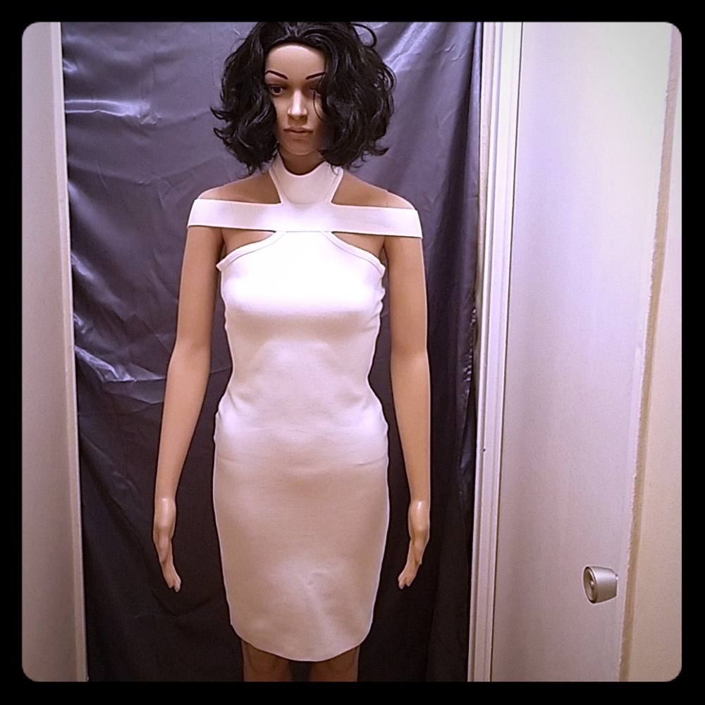 White bandage dress